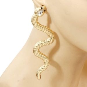 *ONLY ONE LEFT!* Gold Snake Earrings